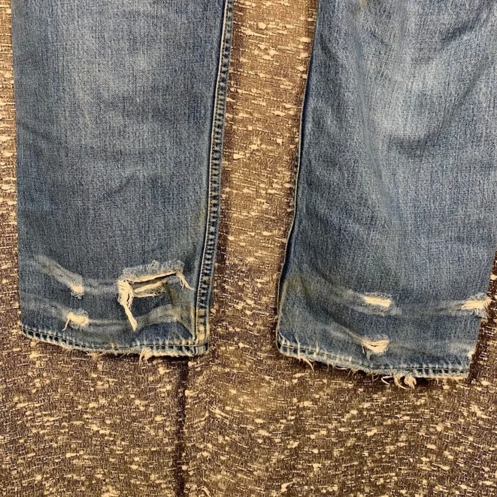 Polo Ralph Lauren Distressed Classic Fit Jeans Blue Denim 39x30 Mens Frayed